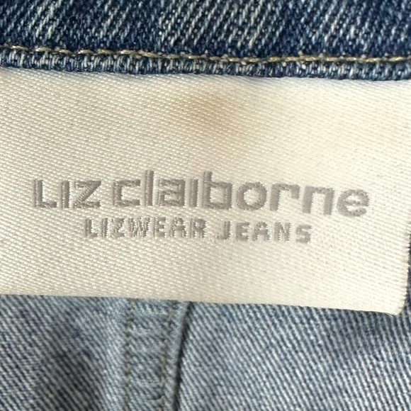 Vintage 90s Y2K Liz Claiborne Denim Blazer Size Small Jean Jacket Preppy Classic - Picture 9 of 12